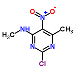 4-Pyrimidinamine, 2-chloro-n,6-dimethyl-5-nitro-Structure,5177-14-0Structure 4-Pyrimidinamine, 2-chloro-n,6-dimethyl-5-nitro- Structure,5177-14-0Structure