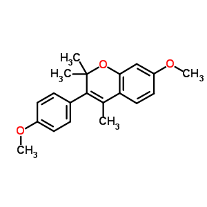 7-Methoxy-3-(4-methoxyphenyl)-2,2,4-trimethyl-chromeneStructure,5188-52-3Structure 7-Methoxy-3-(4-methoxyphenyl)-2,2,4-trimethyl-chromene Structure,5188-52-3Structure