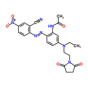 N-[2-(2-氰基-4-硝基-苯基)二氮雜烯-5-[2-(2,5-二氧代吡咯烷-1-基)乙基-乙基-氨基]苯基]乙酰胺結(jié)構(gòu)式_51897-40-6結(jié)構(gòu)式