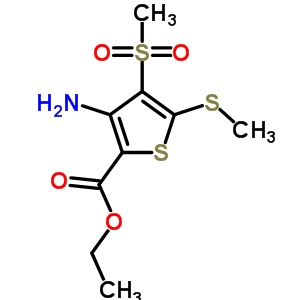 Ethyl 3-amino-4-(methylsulfonyl)-5-(methylthio)thiophene-2-carboxylateStructure,519056-53-2Structure Ethyl 3-amino-4-(methylsulfonyl)-5-(methylthio)thiophene-2-carboxylate Structure,519056-53-2Structure