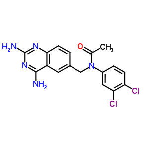 N-[(2,4-二氨基喹唑啉-6-基)甲基]-n-(3,4-二氯苯基)乙酰胺結(jié)構(gòu)式_52128-26-4結(jié)構(gòu)式