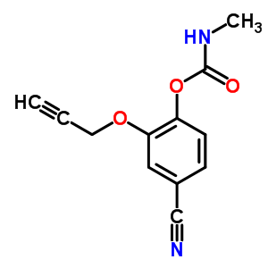 (4-Cyano-2-prop-2-ynoxy-phenyl) n-methylcarbamateStructure,52174-12-6Structure (4-Cyano-2-prop-2-ynoxy-phenyl) n-methylcarbamate Structure,52174-12-6Structure