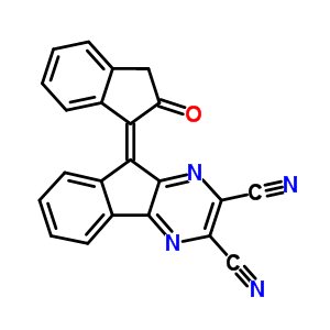 9-(2,3-二氫-2-氧代-1H-茚-1-基)-9h-茚并[1,2-b]吡嗪-2,3-二甲腈結(jié)構(gòu)式_52197-19-0結(jié)構(gòu)式
