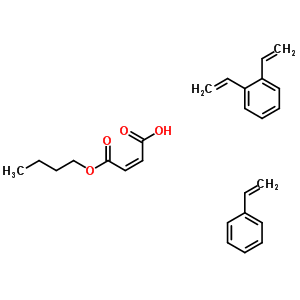 (Z)-2-butenedioic acid, monobutyl ester, polymer with diethenylbenzene and ethenylbenzeneStructure,52292-42-9Structure (Z)-2-butenedioic acid, monobutyl ester, polymer with diethenylbenzene and ethenylbenzene Structure,52292-42-9Structure