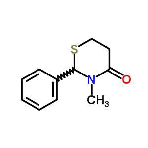 4H-1,3-thiazin-4-one, tetrahydro-3-methyl-2-phenyl-Structure,52334-98-2Structure 4H-1,3-thiazin-4-one, tetrahydro-3-methyl-2-phenyl- Structure,52334-98-2Structure