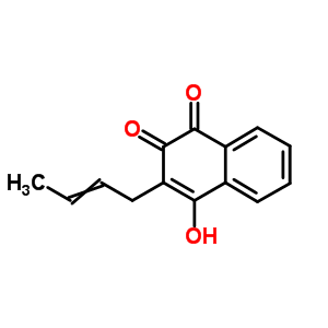 1,4-Naphthalenedione,2-(2-buten-1-yl)-3-hydroxy-Structure,52422-54-5Structure 1,4-Naphthalenedione,2-(2-buten-1-yl)-3-hydroxy- Structure,52422-54-5Structure