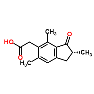 (2R)-2,3-二氫-2,4,6-三甲基-3-氧代-1H-茚-5-乙酸結(jié)構(gòu)式_52528-78-6結(jié)構(gòu)式