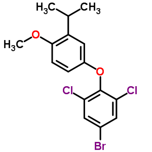 5-Bromo-1,3-dichloro-2-(3-isopropyl-4-methoxyphenoxy)benzeneStructure,525575-58-0Structure 5-Bromo-1,3-dichloro-2-(3-isopropyl-4-methoxyphenoxy)benzene Structure,525575-58-0Structure