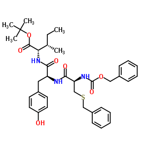 (Phenylmethoxy)carbonylcysteinyl(phenylmethyl)-tyrosyl-isoleucine tert-butyl esterStructure,52668-03-8Structure (Phenylmethoxy)carbonylcysteinyl(phenylmethyl)-tyrosyl-isoleucine tert-butyl ester Structure,52668-03-8Structure