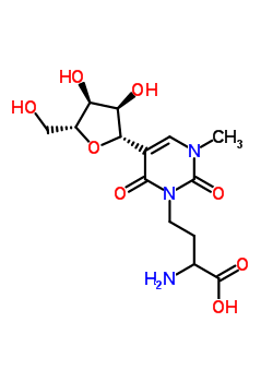 3-(3-Amino-3-carboxypropyl)-1-methylpseudouridineStructure,52777-29-4Structure 3-(3-Amino-3-carboxypropyl)-1-methylpseudouridine Structure,52777-29-4Structure