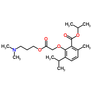 (2-Isopropoxycarbonyl-6-isopropyl-3-methylphenoxy)acetic acid 3-(dimethylamino)propyl esterStructure,53206-93-2Structure (2-Isopropoxycarbonyl-6-isopropyl-3-methylphenoxy)acetic acid 3-(dimethylamino)propyl ester Structure,53206-93-2Structure
