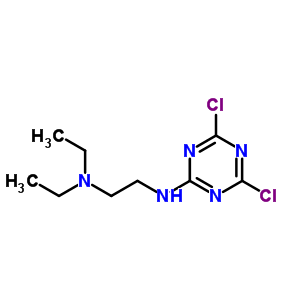 N-(4,6-二氯-1,3,5-噻嗪-2-基)-N,N-二乙基-乙烷-1,2-二胺結(jié)構(gòu)式_53215-36-4結(jié)構(gòu)式