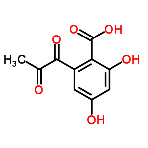 2,4-Dihydroxy-6-(1,2-dioxopropyl)benzoic acidStructure,53279-32-6Structure 2,4-Dihydroxy-6-(1,2-dioxopropyl)benzoic acid Structure,53279-32-6Structure