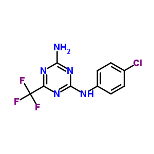 N-(4-chlorophenyl)-6-(trifluoromethyl)-1,3,5-triazine-2,4-diamineStructure,53387-70-5Structure N-(4-chlorophenyl)-6-(trifluoromethyl)-1,3,5-triazine-2,4-diamine Structure,53387-70-5Structure
