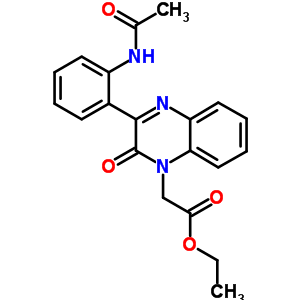 (3-(2-(乙?；被?苯基)-2-氧代-1(2H)-喹噁啉)乙酸乙酯結(jié)構(gòu)式_53493-73-5結(jié)構(gòu)式