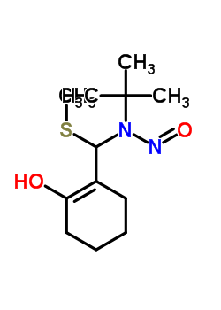 2-(((1,1-Dimethylethyl)nitrosoamino)(methylthio)methyl)-1-cyclohexen-1-olStructure,53527-68-7Structure 2-(((1,1-Dimethylethyl)nitrosoamino)(methylthio)methyl)-1-cyclohexen-1-ol Structure,53527-68-7Structure