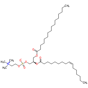 1-棕櫚酰-2-棕櫚油?；?Sn-甘油-3-磷酰膽堿結(jié)構(gòu)式_53595-24-7結(jié)構(gòu)式