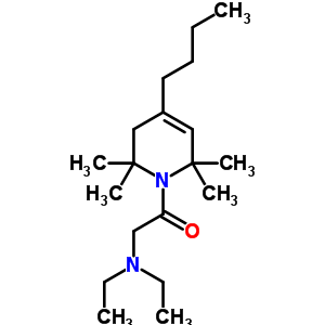 1,2,3,6-Tetrahydro-4-butyl-1-(n,n-diethylglycyl)-2,2,6,6-tetramethylpyridineStructure,53725-46-5Structure 1,2,3,6-Tetrahydro-4-butyl-1-(n,n-diethylglycyl)-2,2,6,6-tetramethylpyridine Structure,53725-46-5Structure
