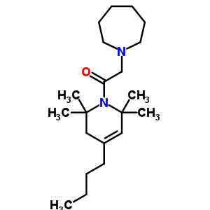 1,2,3,6-Tetrahydro-4-butyl-1-(hexahydro-1h-azepin-1-ylacetyl)-2,2,6,6-tetramethylpyridineStructure,53725-49-8Structure 1,2,3,6-Tetrahydro-4-butyl-1-(hexahydro-1h-azepin-1-ylacetyl)-2,2,6,6-tetramethylpyridine Structure,53725-49-8Structure