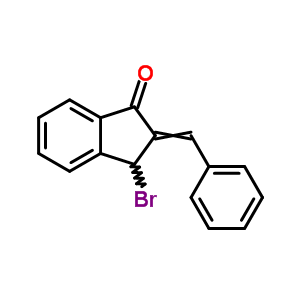 1H-inden-1-one,3-bromo-2,3-dihydro-2-(phenylmethylene)-Structure,5387-50-8Structure 1H-inden-1-one,3-bromo-2,3-dihydro-2-(phenylmethylene)- Structure,5387-50-8Structure