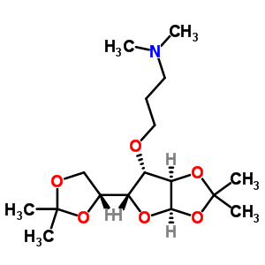 1,2:5,6-二-O-異亞丙基-3-O-(3-二甲基氨基丙基)-alpha-D-呋喃葡萄糖結(jié)構(gòu)式_53914-14-0結(jié)構(gòu)式