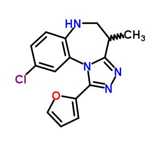 9-氯-1-(2-呋喃基)-5,6-二氫-4-甲基-4H-[1,2,4]噻唑并[4,3-a][1,5]苯并二氮雜卓結(jié)構(gòu)式_54028-86-3結(jié)構(gòu)式