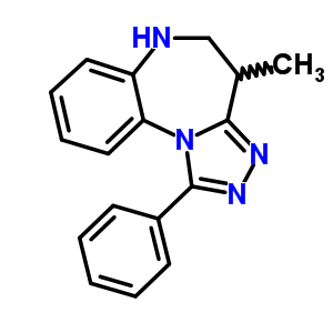 5,6-二氫-4-甲基-1-苯基-4H-[1,2,4]噻唑并[4,3-a][1,5]苯并二氮雜卓結構式_54028-91-0結構式