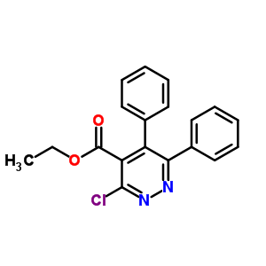 4-Pyridazinecarboxylicacid, 3-chloro-5,6-diphenyl-, ethyl esterStructure,54108-27-9Structure 4-Pyridazinecarboxylicacid, 3-chloro-5,6-diphenyl-, ethyl ester Structure,54108-27-9Structure