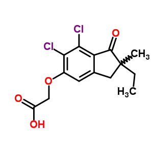 (6,7-Dichloro-2-ethyl-2-methyl-1-oxoindan-5-yl)oxyacetic acidStructure,54196-90-6Structure (6,7-Dichloro-2-ethyl-2-methyl-1-oxoindan-5-yl)oxyacetic acid Structure,54196-90-6Structure