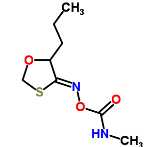 (Z)-5-丙基-1,3-氧硫雜環(huán)戊烷-4-酮 O-((甲基氨基)羰基)肟結構式_54266-80-7結構式