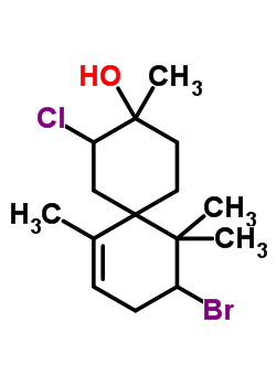 (2S,3s,6s,10r)-10-溴-2-氯-3,7,11,11-四甲基螺[5.5]-7-十一烯-3-醇結(jié)構(gòu)式_54278-86-3結(jié)構(gòu)式