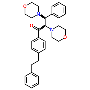 2,3-Dimorpholin-4-yl-1-(4-phenethylphenyl)-3-phenyl-propan-1-oneStructure,5429-97-0Structure 2,3-Dimorpholin-4-yl-1-(4-phenethylphenyl)-3-phenyl-propan-1-one Structure,5429-97-0Structure