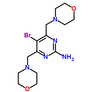 2-Pyrimidinamine,5-bromo-4,6-bis(4-morpholinylmethyl)-Structure,5430-55-7Structure 2-Pyrimidinamine,5-bromo-4,6-bis(4-morpholinylmethyl)- Structure,5430-55-7Structure