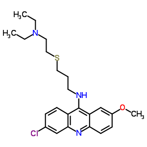 6-氯-n-[3-(2-二乙基氨基乙基磺?；?丙基]-2-甲氧基-吖啶-9-胺結構式_5431-01-6結構式