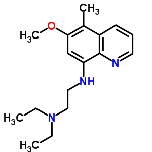 N,N-二乙基-n-(6-甲氧基-5-甲基-喹啉-8-基)乙烷-1,2-二胺結(jié)構(gòu)式_5431-54-9結(jié)構(gòu)式