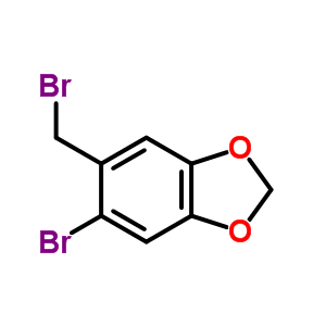 1,3-Benzodioxole, 5-bromo-6-(bromomethyl)-Structure,5434-47-9Structure 1,3-Benzodioxole, 5-bromo-6-(bromomethyl)- Structure,5434-47-9Structure