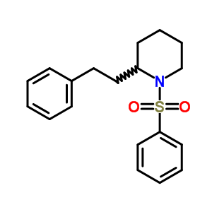 Piperidine,2-(2-phenylethyl)-1-(phenylsulfonyl)-Structure,5435-08-5Structure Piperidine,2-(2-phenylethyl)-1-(phenylsulfonyl)- Structure,5435-08-5Structure