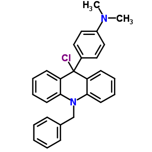 4-(10-Benzyl-9-chloro-acridin-9-yl)-n,n-dimethyl-anilineStructure,5436-20-4Structure 4-(10-Benzyl-9-chloro-acridin-9-yl)-n,n-dimethyl-aniline Structure,5436-20-4Structure