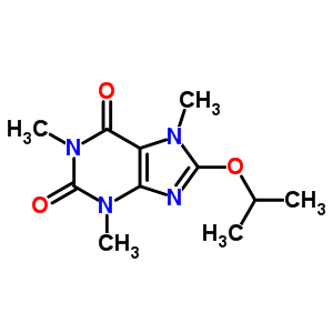 1H-purine-2,6-dione,3,7-dihydro-1,3,7-trimethyl-8-(1-methylethoxy)-Structure,5438-73-3Structure 1H-purine-2,6-dione,3,7-dihydro-1,3,7-trimethyl-8-(1-methylethoxy)- Structure,5438-73-3Structure