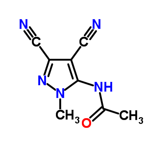 N-(4,5-dicyano-2-methyl-pyrazol-3-yl)acetamideStructure,54385-51-2Structure N-(4,5-dicyano-2-methyl-pyrazol-3-yl)acetamide Structure,54385-51-2Structure