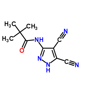 Propanamide,n-(4,5-dicyano-1h-pyrazol-3-yl)-2,2-dimethyl-Structure,54385-55-6Structure Propanamide,n-(4,5-dicyano-1h-pyrazol-3-yl)-2,2-dimethyl- Structure,54385-55-6Structure