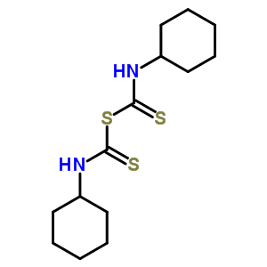 N-環(huán)己基-1-(環(huán)己基硫代氨基甲?；酋；?甲烷硫代酰胺結(jié)構(gòu)式_5439-69-0結(jié)構(gòu)式