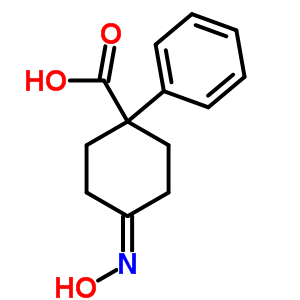 4-Hydroxyimino-1-phenyl-cyclohexane-1-carboxylic acidStructure,5441-44-1Structure 4-Hydroxyimino-1-phenyl-cyclohexane-1-carboxylic acid Structure,5441-44-1Structure