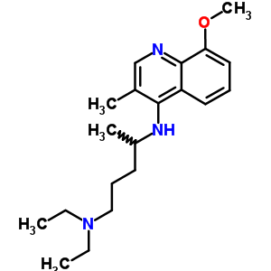 N,N-二乙基-N-(8-甲氧基-3-甲基-喹啉-4-基)戊烷-1,4-二胺結(jié)構(gòu)式_5442-95-5結(jié)構(gòu)式