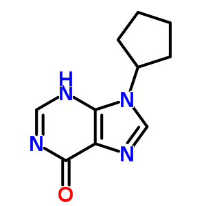 6H-purin-6-one,9-cyclopentyl-1,9-dihydro-Structure,5444-82-6Structure 6H-purin-6-one,9-cyclopentyl-1,9-dihydro- Structure,5444-82-6Structure
