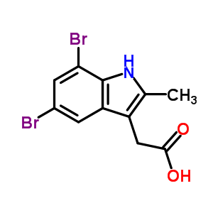 2-(5,7-Dibromo-2-methyl-1h-indol-3-yl)acetic acidStructure,5446-23-1Structure 2-(5,7-Dibromo-2-methyl-1h-indol-3-yl)acetic acid Structure,5446-23-1Structure