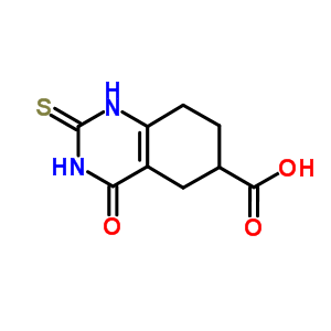 4-Oxo-2-sulfanylidene-5,6,7,8-tetrahydro-1h-quinazoline-6-carboxylic acidStructure,5446-27-5Structure 4-Oxo-2-sulfanylidene-5,6,7,8-tetrahydro-1h-quinazoline-6-carboxylic acid Structure,5446-27-5Structure