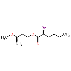 Hexanoic acid,2-bromo-, 3-methoxybutyl esterStructure,5448-55-5Structure Hexanoic acid,2-bromo-, 3-methoxybutyl ester Structure,5448-55-5Structure