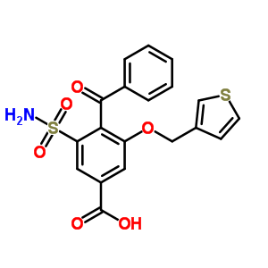 4-(Benzoyl)-3-sulfamoyl-5-(thiophen-3-ylmethoxy)benzoic acidStructure,54591-38-7Structure 4-(Benzoyl)-3-sulfamoyl-5-(thiophen-3-ylmethoxy)benzoic acid Structure,54591-38-7Structure