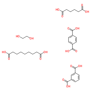 Adipic acid, azelaic acid, ethylene glycol, isophthalic acid, terephthalic acid polymerStructure,54688-53-8Structure Adipic acid, azelaic acid, ethylene glycol, isophthalic acid, terephthalic acid polymer Structure,54688-53-8Structure